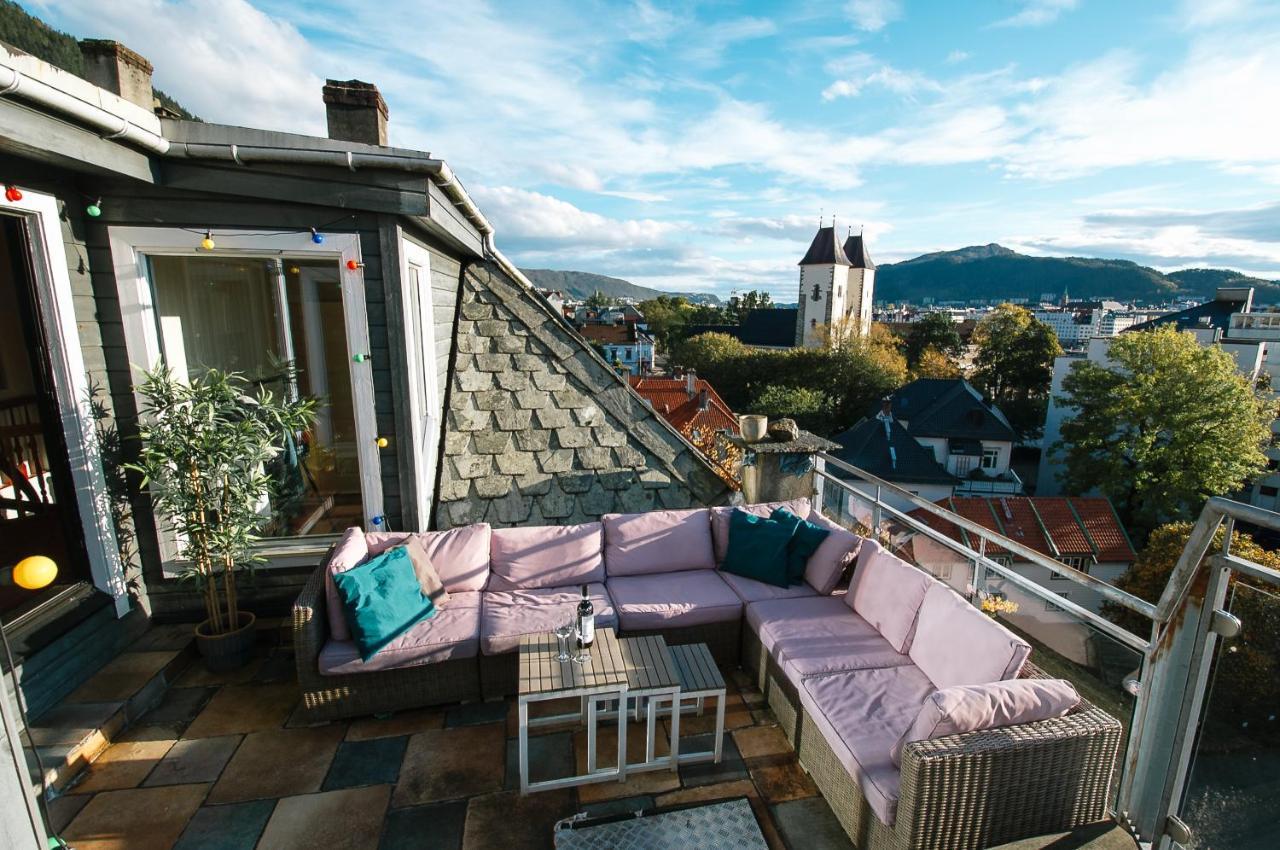 Spacious Penthouse With Grand Terrace Bergen Kültér fotó